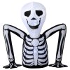 Outsunny 140 cm Inflatable Ground Crawling Skeleton, Scary Halloween Decoration, Blow Up Decoration with Built-in LED Lights for Garden Indoor Outdoor Decor