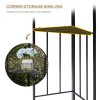Outsunny 3 m x 3 m Garden Gazebo, Double Roof Outdoor Gazebo Canopy Shelter with Netting, Solid Steel Frame for Garden, Lawn, Backyard and Deck