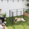PawHut Dog Pen, 6 Panel Puppy Pen, Steel Dog Playpen, for Large Breeds, 100cm Tall, Black