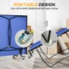 SPORTNOW 9FT Folding Table Tennis Table, Portable Full-Size Ping Pong Table w/ 8 Wheels, 2 Bats, 3 Balls, Quick Set-Up Indoor Game Table - Blue