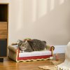 PawHut Cat Scratching Board, Cardboard Cat Scratcher Lounge Sofa with Catnip, 58 x 29.5 x 29cm