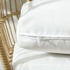 Outsunny Oversized Garden Egg Chair, Outdoor Wicker PE Rattan Chair with Thickened Padded Cushions and Pillows for Balcony, Porch, Khaki