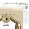 Outsunny 3 x 3(m) Pop Up Gazebo with Sides and Carry Bag, UPF50+, Height Adjustable Party Tent Instant Event Shelter for Garden, Outdoor, Patio, Sand