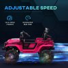 AIYAPLAY Kids Ride On Car, 12V Battery Powered Electric Truck with 4 Spring Suspension Wheels, Parental Remote Control, Music Horn LED Lights, Pink