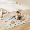 AIYAPLAY Baby Play Mat Double Sided, Foldable & Reversible Activity Playmat, Waterproof Kids Foam Crawling Mat for Outdoor Indoor Playtime Picnics, 196 x 176 x 1.5cm, Astronaut & Planet Theme