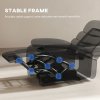 HOMCOM Recliner Armchair, PU Leather Manual Reclining Chair with Adjustable Leg Rest and Backrest, Easy Assembly, Recliner Chair for Living Room, Bedroom, Home Theater, Black