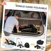 PawHut Pet Stroller, 3 in 1 Folding Dog Stroller Pram w/ 4 Wheels, Detachable Carrier, Storage Basket, Cup Holder, Safety Leashes, for Mini Dogs, Cats, Black