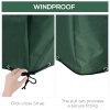 Outsunny 600D Oxford Outdoor Garden Furniture Sofa Set Cover, Waterproof Anti-UV Rattan Sun Lounger Protection Protector Cover, 255L x 142W x 86Hcm, Green