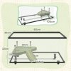 PawHut Turtle Tank, 50L Glass Turtle Aquarium with Basking Platform, Ramp, Easy Drainage, Strip Patch Thermometer, for Small Turtles, 60 x 30 x 32cm