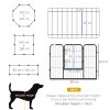PawHut Dog Pen 8 Panels Puppy Pen Heavy Duty Pet Playpen for Indoor Outdoor for Dogs, Rabbits, Ducks 60cm High