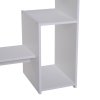 HOMCOM Compact Small Computer Table Wooden Desk Keyboard Tray Storage Shelf Modern Corner Table Home Office