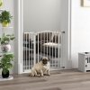 PawHut Pressure Fit Dog Stair Gate No Drilling Safety Gate Auto Close for Doorways, Hallways, 74-94cm Adjustable, 78cm Tall, White