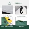 Outsunny Two-Man Camping Tent Dome Tent with Weatherproof Shell, Vestibule & Windows, for Fishing & Hiking, Green and Yellow