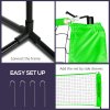 SPORTNOW 5M Portable Badminton Set, Height Adjustable Tennis Volleyball Net with 3 Shuttlecocks, 4 Rackets and with Carry Bag, Multi-Sports Badminton Net for Indoor Outdoor, Garden, Beach Games