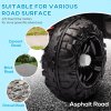 AIYAPLAY Kids Quadbike, 12V Electric Ride on ATV with 4 Wheels Spring Suspension, LED Light, Music, MP3, 5KM/H Battery Powered, for Ages 3-5 Years, White