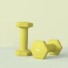 SPORTNOW Set of 2 Hex Dumbbells, Neoprene Weights Pair with Non-Slip Grip, Home Gym Fitness Training Equipment, 2 x 1kg, Yellow