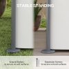 Outsunny 3 x 4m Garden Gazebo with Sides, Double Roof Metal Gazebo, Outdoor Gazebo Canopy Shelter for Patio, Deck, Cream White
