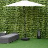 Outsunny Heavy Duty Garden Parasol Base Stand with Wheels, 18kg Sand or 16kg Water Filled Patio Umbrella Base Square Outdoor Umbrella Stand Holder, Black