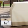 Outsunny BBQ Cover for Rectangular Gas Grill, 300D Oxford Fabric Barbecue Covers, Waterproof UV Protection Rip-Proof, with Windproof Buckles, Beige, 188 x 71 x 125cm