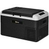 Outsunny 30L Car Refrigerator, Portable Compressor Car Fridge Freezer, Electric Cooler Box with 12/24V DC and 110-240V AC for Camping, Driving, Picnic, Down to -20°C, Grey and Black