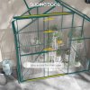 Outsunny 6 x 2.5ft Polycarbonate Greenhouse, Walk-In Green House with Sliding Door, 5-Level Roof Vent, Rain Gutter, Garden Plants Grow House with Aluminium Frame and Foundation, Green