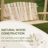 Outsunny Outdoor 2 Seater Swing Chair Larch Wood Garden Swing Seat Porch Hammock Bench Lounger