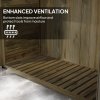 Outsunny Lean-to Small Shed, Tall Wooden Garden Shed with Slatted Bottom, Magnetic Doors, Double Shelves, Outdoor Tool Log Store, 103.5 x 59 x 174.5 cm, Olive Brown