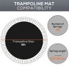 SPORTNOW Trampoline Replacement Mat with Eight Rows of Stitching, Spring Pull Tool, 42 V-Hooks, for 8ft Trampoline, Using 14cm Springs, Trampoline Jumping Mat, Black