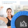 HOMCOM 96cm Mini Fitness Trampoline Home Gym Yoga Exercise Rebounder Indoor Outdoor Jumper with Safety Pad, Support Up to 100 KG, Blue and Black