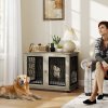 PawHut Dog Crate Furniture, Dog Cage with Soft Washable Cushion, Furniture-Style Pet Kennel Indoor House End Side Table for Small Medium Large Breeds, 100 x 60 x 73.5 cm, Grey