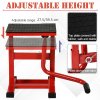 DURHAND 150KG Steel Motorcycle Lift Rubber Platform, Crank Lift Manual Repair Clean Hoist Table Assist Off-Road Dirt Bike Stand, 27.5/39.5H cm, Red