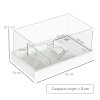 PawHut 50cm Turtle Tank Aquarium, Glass Tank with Basking Platform, Filter Layer Design, Full View Visually Terrapin Reptile Habitat, White