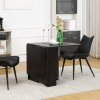 HOMCOM Folding Dining Table, Drop Leaf Table with 2-Tier Shelves, Rolling Casters, for Small Spaces, Kitchen, Black