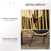 Outsunny Garden Egg Chair with 14cm Thick Seat Cushion, PE Rattan Leisure Chair with Comfortable Headrest, Adjustable Feet, Steel Frame, Sand