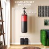 SPORTNOW 3ft Unfilled Punching Bag Set with Boxing Bag Bracket, Heavy Bag with Boxing Gloves, Hand Wraps, 360° Swivel Hook