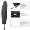 Outsunny Parasol Cover, Patio Cantilever Cover, Banana Umbrella Protector with Rod, Zipper for 2-4 m Parasol for Outdoor Garden, Patio, Dark Grey