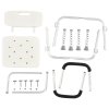 HOMCOM Adjustable Shower Chair, Shower Seat, Portable Medical Stool with Adjustable Back and Armrest for Mobility