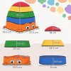 AIYAPLAY 5PCS Balance Stepping Stones, Frog-Shaped Sensory Stepping Stones for Toddlers, Anti-Slip Edging, Stackable Design, Indoor Outdoor Obstacle Course for Kids Ages 2-8, Multicoloured