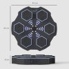 SPORTNOW Music Boxing Machine, Smart Bluetooth Boxing Machine Wall Mounted with 9 Speeds & Modes, LED Lights, Punching Pad for Adults, Black