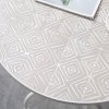 Outsunny 3 Pieces Garden Bistro Set, Folding Outdoor Single Chairs and Mosaic Garden Table Furniture Set for Patio, Balcony, Deck, White
