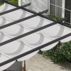 Outsunny 3 x 3(m) Aluminium Pergola Canopy Gazebo Awning Outdoor Garden Sun Shade Shelter Marquee Party BBQ, Light Grey