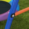 Outsunny Kids Swing Set, Garden Nest Swing with A-Frame Structure,for Outdoor Use - Multicoloured