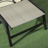 Outsunny Foldable Outdoor PE Rattan Sun Lounger, Patio Wicker Recliners Lounge Chair w/ 5-Level Adjustable Backrest, for Poolside, Garden, Mixed Grey