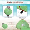 Outsunny Pop up Beach Tent, UV 30+ Sun Shelter with Carry Bag, 2x1.5m for 2-3 Person, Green