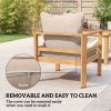 Outsunny Garden Chair Cushion Set with 1 Seat Cushion and 1 Back Pad for Dining Chair, Bench, Swing, Sofa, Water Repellent Outdoor Seat Pads for Indoor Outdoor Use, Beige