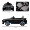 HOMCOM BMW i4 Licensed 12V Electric Car for Kids, Kids Electric Ride-on with Remote Control, Suspension Wheels, Music, Horn, Lights, MP3 Slot, Portable Battery, for Ages 3-6 Years - Black