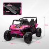 AIYAPLAY Kids Ride on Car, 12V Battery Powered Electric Truck with Remote Control, 4 Suspension Wheels, Horn, Lights, Music, USB, for Ages 3-5 Years, Pink