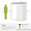 Outsunny 5ft x 3ft Lean to Garden Shed, Metal Outdoor Storage Shed with Single Lockable Door, Tool Storage Shed for Garden, Patio, Green