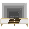 HOMCOM TV Stand Cabinet, TV Unit for TVs up to 65