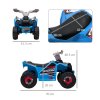 HOMCOM 6V Electric Quad Bike Kids Ride On All Terrain Vehicle with Forward Backward Function, for Ages 18-36 Months - Blue